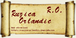 Ružica Orlandić vizit kartica